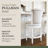 Maven Lane Pullman Swivel High Back Fabric Counter Height Bar Stool, Alabaster White/Cream - 2 of 4