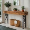 Hommoo 55" Farmhouse Console Table, Narrow Entryway Sofa Table for Hallway - 4 of 4