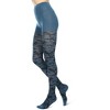 Memoi Floral Paisley Cotton Blend Sweater Tights Seaport S-M - 4 of 4
