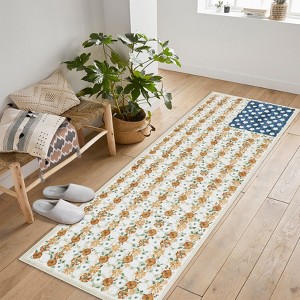 Vintage American Flag Area Rugs,Beige Brown 2'x6' Patriotic US Stars ...