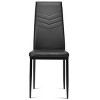 Tangkula Kitchen Set of 4 Dining Chair PVC Leather Metal Base High Back - 3 of 4
