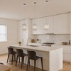 DORESshop 6 in. 1-Light (Set of 3) Brushed Nickel Crystal Modern Farmhouse Pendant Light Hanging Lamp Kitchen Island Dining Room - 3 of 4