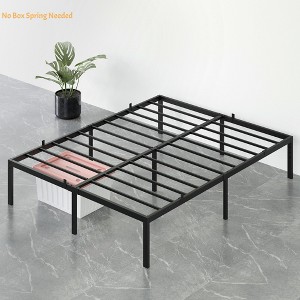 14 " Full Bed Frame Metal Platform Bed Frame w/6 Non-Slip Mattress Storage Space Under The Bed No Box Spring Needed - 1 of 4
