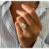Pompeii3 Certified 4 Ct Pear Solitaire Diamond Engagement Ring 14k Gold Lab Created - Size 6.5 - 4 of 4
