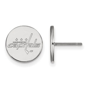 Black Bow Jewelry Sterling Silver Washington Capitals NHL Stud Earrings - 1 of 3