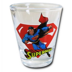 Adult Superman in Action Mini Glass - 1 of 2