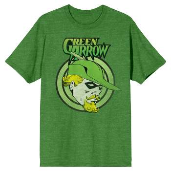 Justice League Green Arrow Men's Irish Green Heather T-shirt
