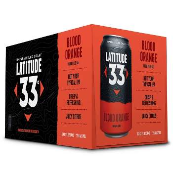 Latitude 33 Blood Orange IPA Beer - 6pk/12 fl oz Cans