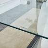 NicBex Dining Table Set for 4 Kitchen Table Rectangular Transprant Tempered Glass Dining Tabletop with 4 PU Chairs - 3 of 4