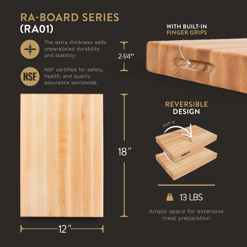 John Boos Reversible Flat Edge Carving Cutting Board, 3 of 8