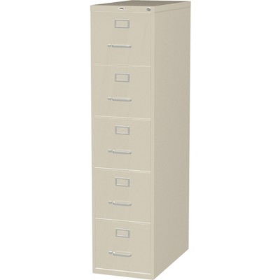 Lorell Vertical File 5-Drawer Ltr 15"x26-1/2"x61-3/8" Putty 48497
