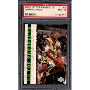 LeBron James Rookie Card 2003-04 UD Top Prospects #3 PSA 9 - 1 of 2