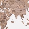 HomeRoots 24" X 39" Wood Brown Wood World Map Hanging Dimensional Sculpture - 4 of 4