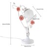 YIYIBYUS Flower Glass Table Lamp with Glass Lampshade, Pad Base (1-Light, Green&Pink) - 3 of 4