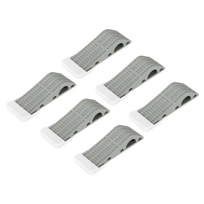 Unique Bargains TPR Anti-Slip Stackable Soft Window Door Stop Wedge 6 Pcs
