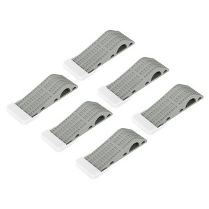 Unique Bargains TPR Anti-Slip Stackable Soft Window Door Stop Wedge 6 Pcs - 1 of 4
