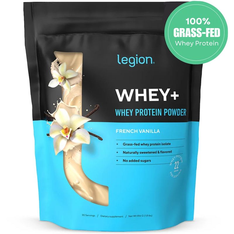 Legion Whey+ Natural Whey Protein Powder - 30 Servings (French Vanilla), 1 of 13
