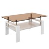 VYNXARIA Rectangle Coffee Table, Tempered Glass Tabletop with MDF Layer, Modern Table for Living Room - 4 of 4