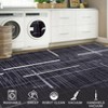 Washable Modern Interwoven Lines Area Rug, Low Pile Non Slip Indoor Runner, Easy Clean for Home Office - 4 of 4