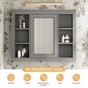Sapphtopaz 35" Wall Mounted Bathroom Storage Cabinet with Mirror Door,Modern Wall Cabinet with 6 Open Shelves,Medicine Cabinet for Bathroom - 4 of 4