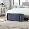 CAVINAS Modern Pull-Open Top Corduroy Ottoman Bench,Upholstered Oval Storage Ottoman for Living Room,Bedroom - 2 of 4