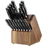 Chicago Cutlery 18pc Insignia Triple Rivet Stainless Steel Knife Block Set - Black