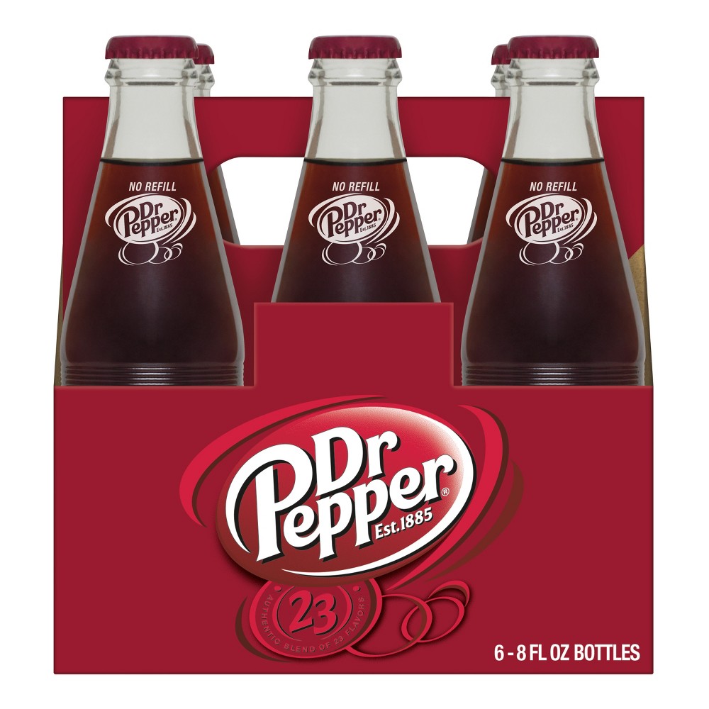 UPC 078000025866 product image for Dr Pepper - 6pk/8 fl oz Glass Bottles | upcitemdb.com