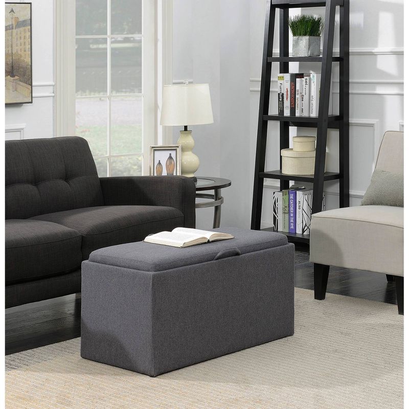 Designs4Comfort Sheridan Storage Bench with 2 Side Ottoman - Breighton Home, 5 of 10