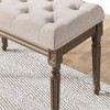 Button-Tufted Entryway Bedroom Dining Bench-Upholstered Bench for Bedroom End of Bed - 4 of 4