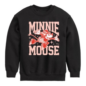 Boys' - Disney - Minnie Arms Up Graphic Long Sleeve Fleece Sweatshirt - 1 of 4