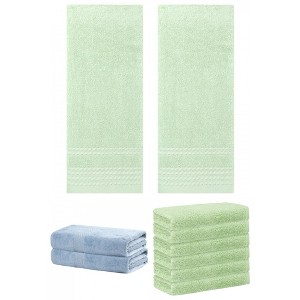 REGALWOVEN Striped Soft Absorbent Bathroom Cotton Towel Set 3 Pcs - 1 of 4