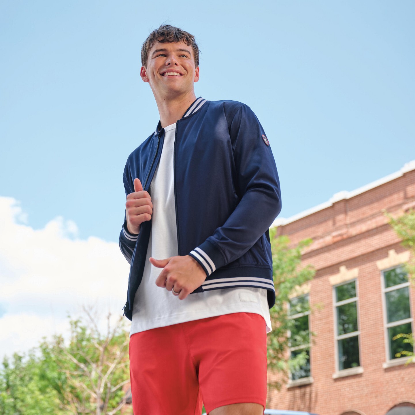 Мужская куртка Jockey 1876 Collection Bomber Jacket S 1876 Navy Blue, цвет: Тёмно-синий — фото 4