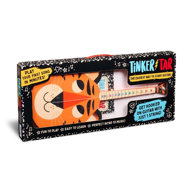 Buffalo Games Wooden TinkerTar Tiger Single String Guitar, 4 of 10