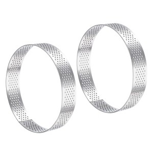 Unique Bargains Heat-Resistant Perforated Stainless Steel Cake Rings for Baking - 1 of 4