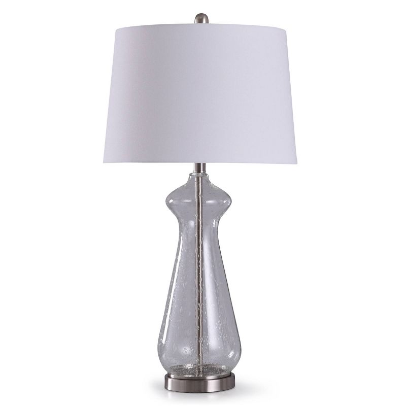 Allen Seeded Glass Table Lamp with Tapered Drum Shade Clear - StyleCraft, 1 of 7