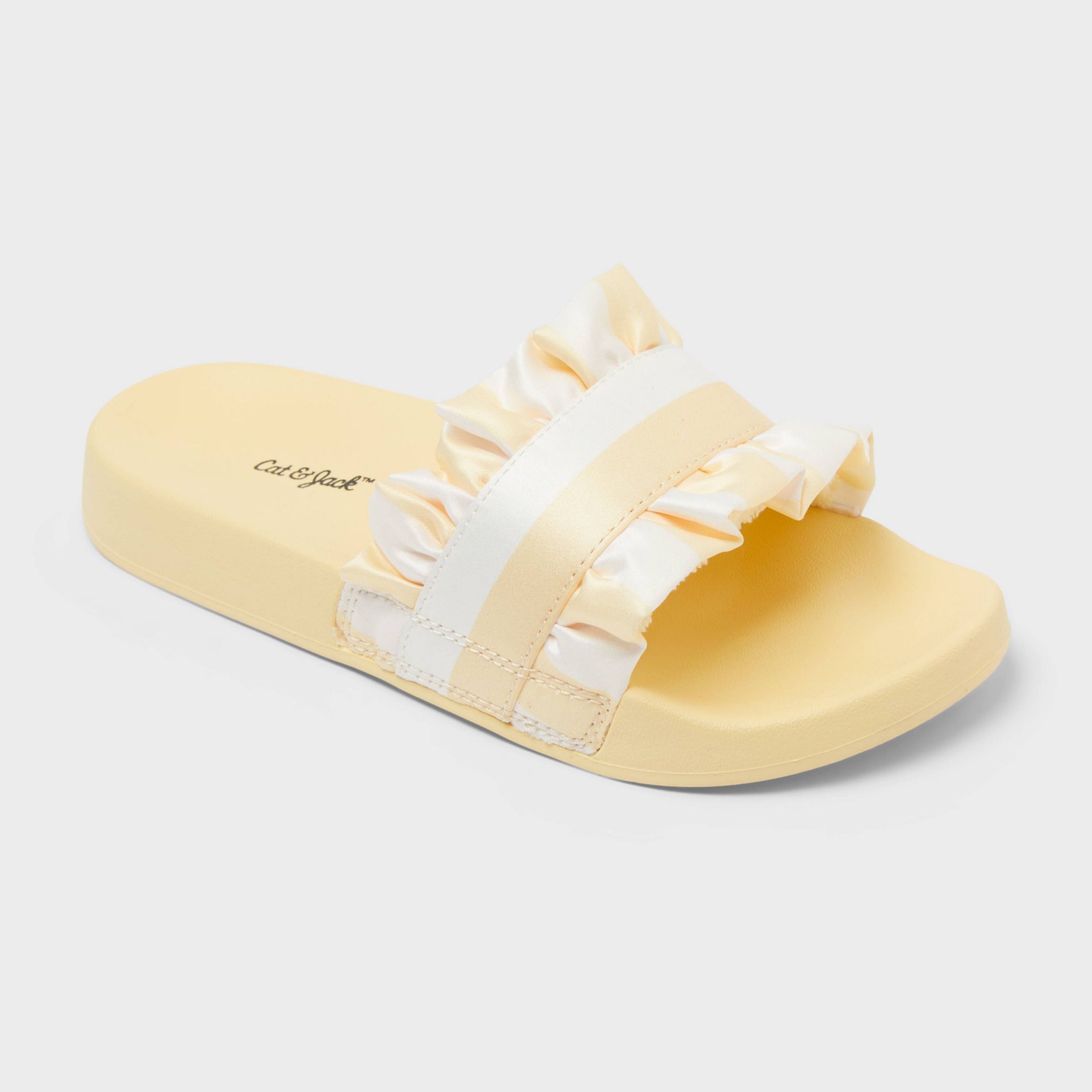 Kid's Lissie Ruffle Pool Slide Slippers - Cat & Jack™ Yellow