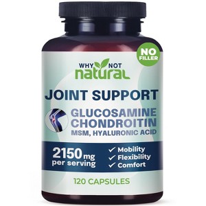 Why Not Natural Glucosamine Chondroitin, MSM, Joint Support Supplements - Knee Pain Joints Health Suppplement - 1 of 4