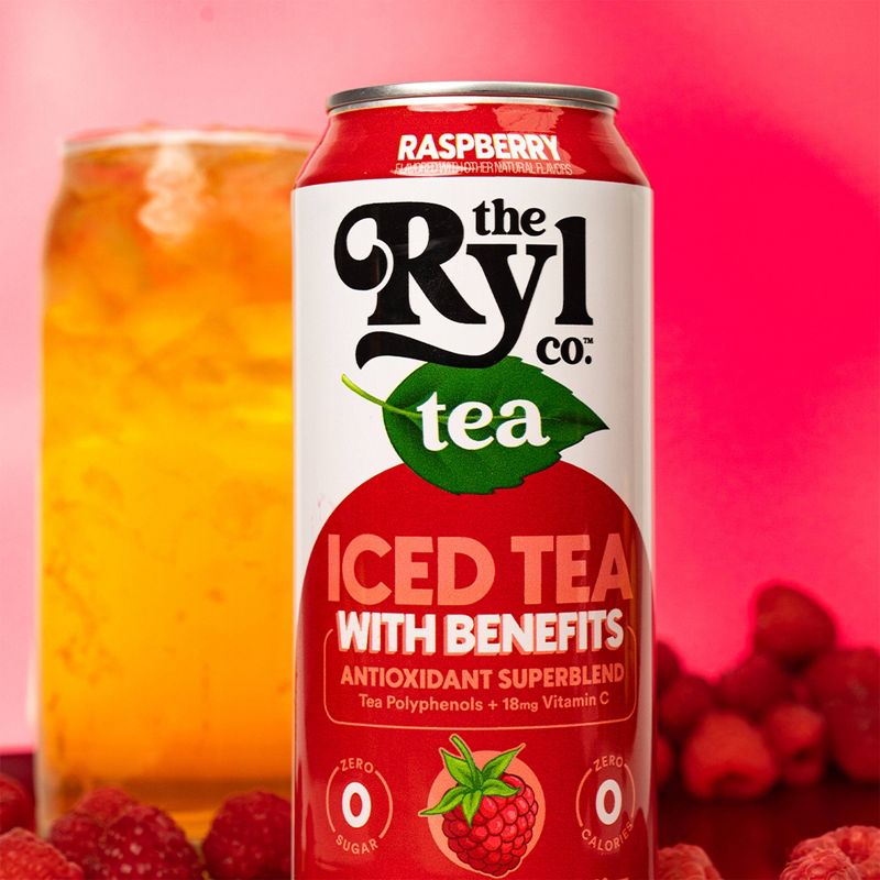 Ryl Tea Raspberry Tea Beverage - 16 fl oz Can, 4 of 6