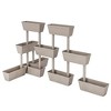 vidaXL Outdoor Weatherproof Thermoplastic Rubber Planter Boxes with Expandable System and Water Reservoir, Taupe, 6 pcs 39.4" - 4 of 4