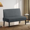 Yaheetech Corduroy Loveseat Small Couch Armless Chair Sofa with Rubberwood Legs for Bedroom, Dorm, Living Room - 2 of 4