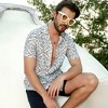 Campus Sutra Men Men's Ivory White & Sage Green Ikkat Shirt - 2 of 3