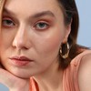 SOHI Women's Gold Textured Hoop Earrings - 3 of 3
