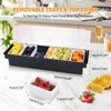 Aoibox Fruit, Veggie & Condiment Caddy with Lid Dispenser Tray, Plastic Garnish Station for Bartending & Serving Taco, Ice Cream, Salad Bar, etc. - 2 of 4