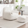 Sapphtopaz Bean Bag Chair with Back Support, Faux Fur Comfy Sofa with Foam Fill, Bean Bag for Adults and Kids, Couches for Living Room - 2 of 4