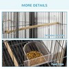 Kumasinova Double Rolling Metal Bird Cage Feeder with Detachable Rolling Stand,Storage Shelf,Wood Perch and Food Storage Container,Black - 4 of 4