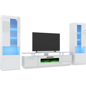 Fireplace Entertainment Center with Bookcases - 1 of 4