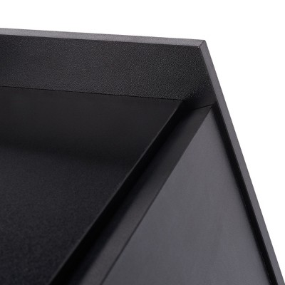 Black Wood Writing Desk with Drawer and Shelf