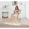 Lomsoe Checkered Blanket Flannel Throw Blankets Soft Cozy Checkered Grid Print Chessboard Pattern Throws for Bed Sofa Couch. - 4 of 4