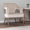 SEI Furniture Eldermain Velvet Upholstered Accent Arm Chair in Taupe - 2 of 3