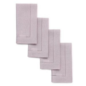 Solino Home Linen Classic Hemstitch Dinner Napkins - 1 of 4